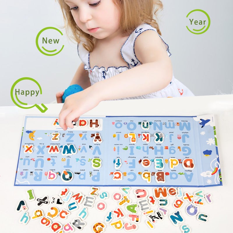 Magnetic 26 Upper And Lower Case English Letter Puzzle 3 To 6 Years Old Children'S Magnetic Early Education Baby Children'S Educational Toys - Image 3